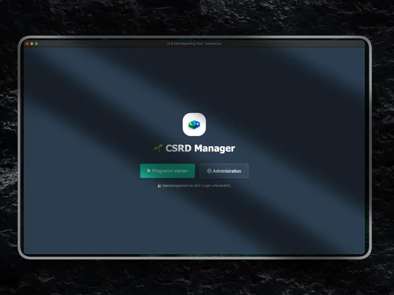 CSRD ESRS Manager Dashboard Übersicht